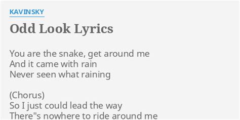 odd look lyrics